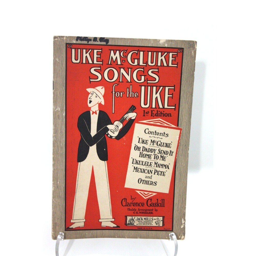 Uku McGluke Songs for Ukulele Clarence Gaskill Vintage 1924 Songbook Music Book